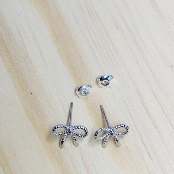 Sterling Silver Stud Earrings - Picture 2 of 4